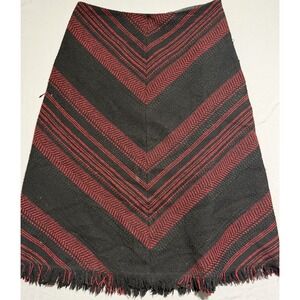 y2k forever 21 red and black blanket skirt, women's large #1555